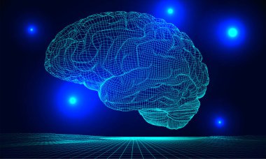 Tel kafes beyin vektör