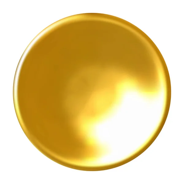 Realistic gold button — Stock Vector