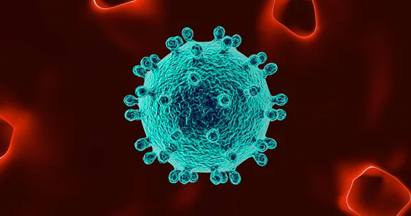 Вірус бактерій 3D рендерингу — стокове фото