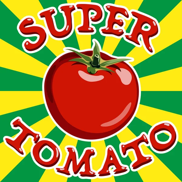 Tomate rojo. Vector — Archivo Imágenes Vectoriales