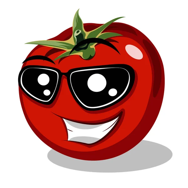 빨간색 한 토마토 벡터 — 스톡 벡터