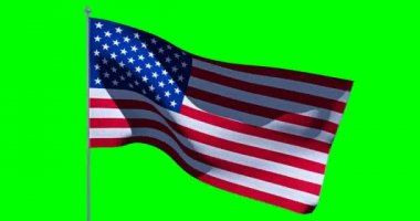 ABD Amerikan bayrağı. Cromakey