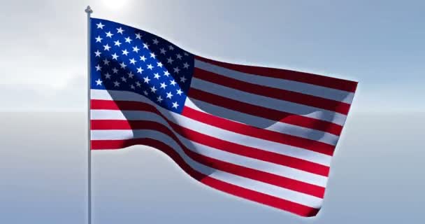 US-amerikanische Flagge — Stockvideo