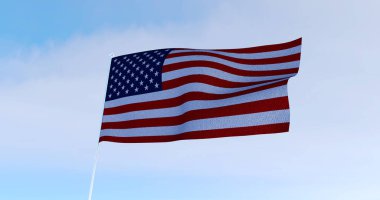 ABD Amerikan bayrağı. 3D render