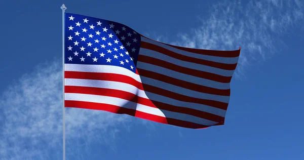 USA American Flag. 3D render — Stock Photo, Image