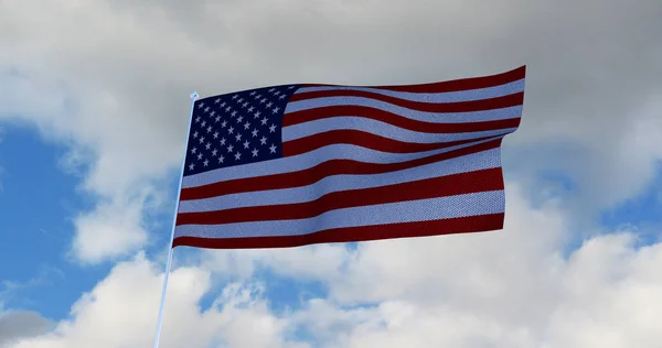 미국 미국의 국기입니다. 3d 렌더링 — 스톡 사진