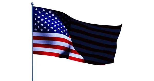 ABD Amerikan bayrağı. 3D render — Stok fotoğraf