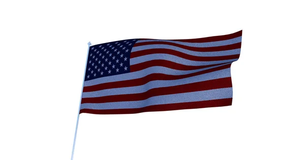 미국 미국의 국기입니다. 3d 렌더링 — 스톡 사진
