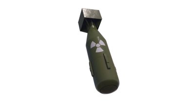 Atom bombası. 3D render