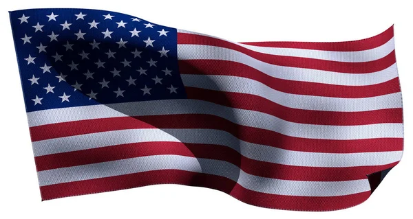ΗΠΑ αμερικανική σημαία. 3D καθιστούν — Φωτογραφία Αρχείου