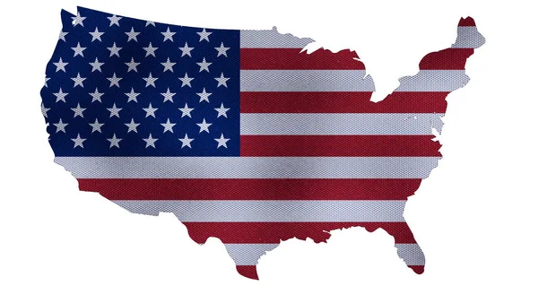 美国地图3d 渲染 — 图库照片