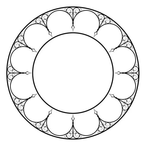 Декоративная круглая рамка — стоковый вектор