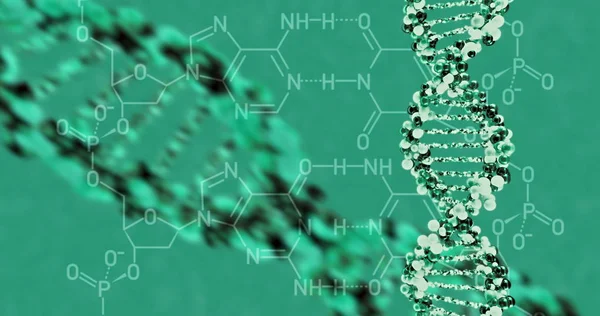 Dna 분자 구조입니다. 3d 렌더링 — 스톡 사진