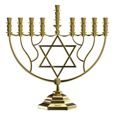 Hanukkah menorah 3d render