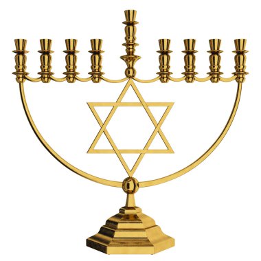 Hanukkah menorah 3d render