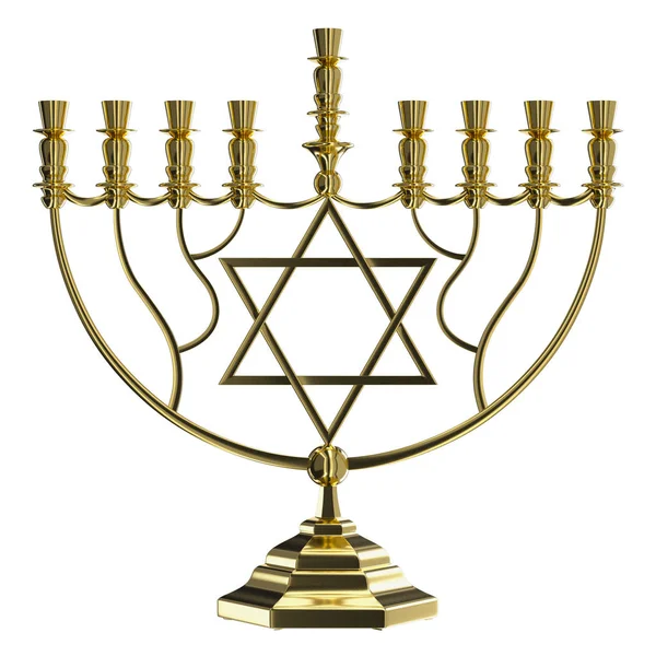 Το menorah Hanukkah 3d καθιστούν — Φωτογραφία Αρχείου