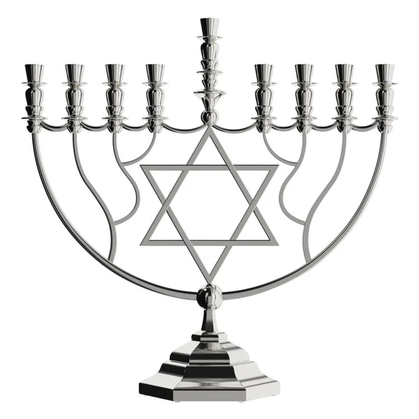 Το menorah Hanukkah 3d καθιστούν — Φωτογραφία Αρχείου