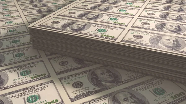 Dollar bills. 3D render — Stock Photo, Image
