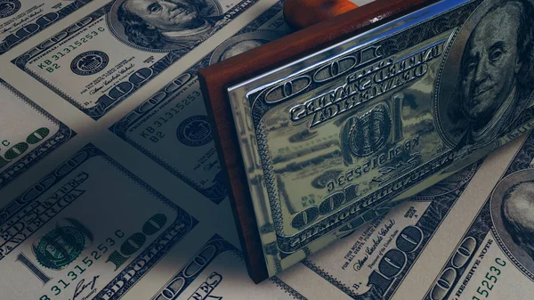 Dollar bills. 3D render