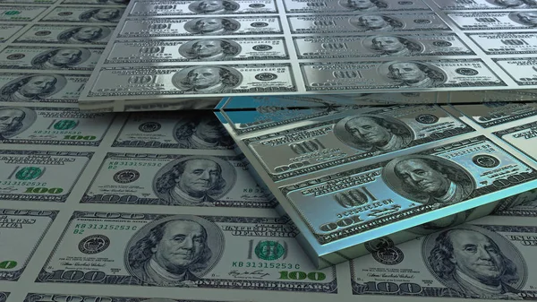 Dollar bills. 3D render — Stock Photo, Image