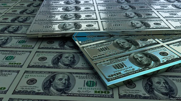 Dollar bills. 3D render — Stock Photo, Image