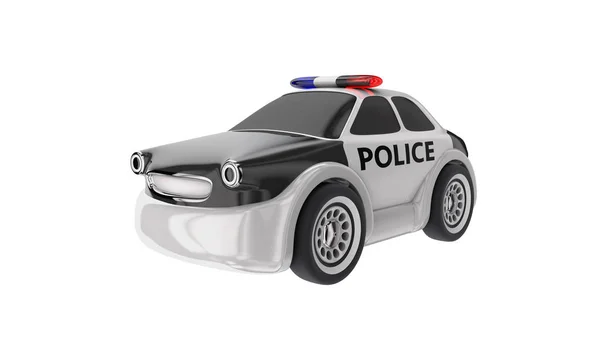 Auto della polizia 3d rendering — Foto Stock