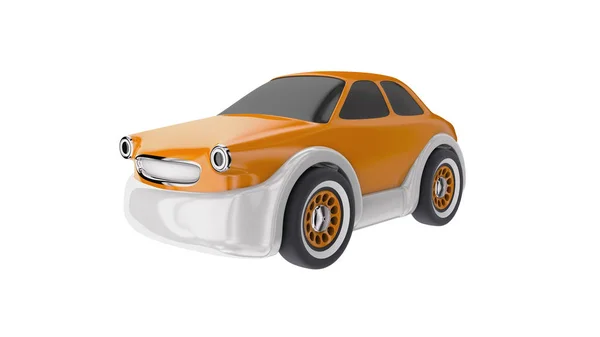 Carro de brinquedo renderização 3D — Fotografia de Stock