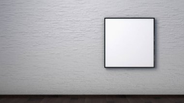 İç bir tuğla duvar poster. 3B render