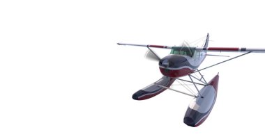 Retro deniz uçağı çizimi. 3 Boyutlu Hazırlama