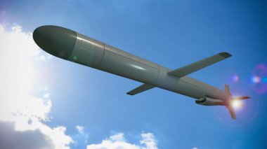 Cruise füzesi. 3d render