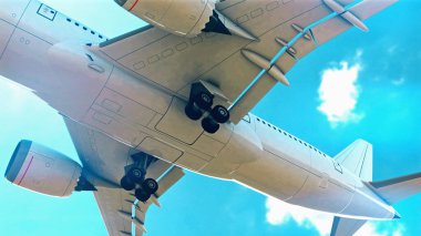 Ticari Jet uçağı kalkıyor. 3 Boyutlu Hazırlama