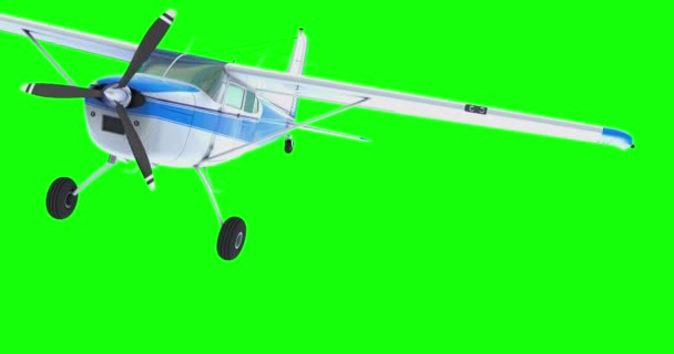 Retro bush vliegtuig illustratie. 3D-weergave — Stockvideo