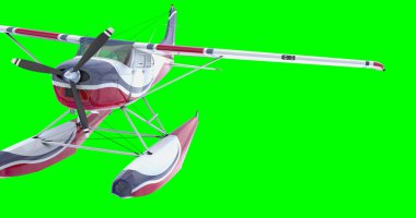 Retro deniz uçağı çizimi. 3 Boyutlu Hazırlama