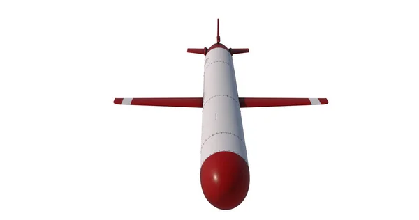 Ядерная крылатая ракета. 3D рендеринг — стоковое фото