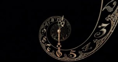 Klasik altın sarısı kadranlar. Durmadan kameraya doğru ilerliyorlar. 3D görüntüleme.