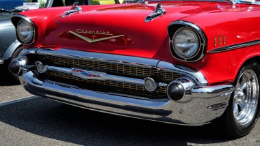 Bir 1957 Chevy ön görünümü