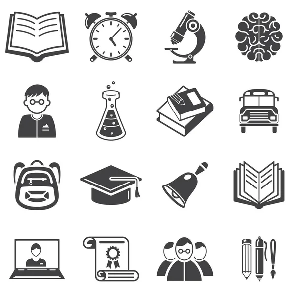 Serie Icone Dell Educazione Illustrazione Vettoriale — Vettoriale Stock