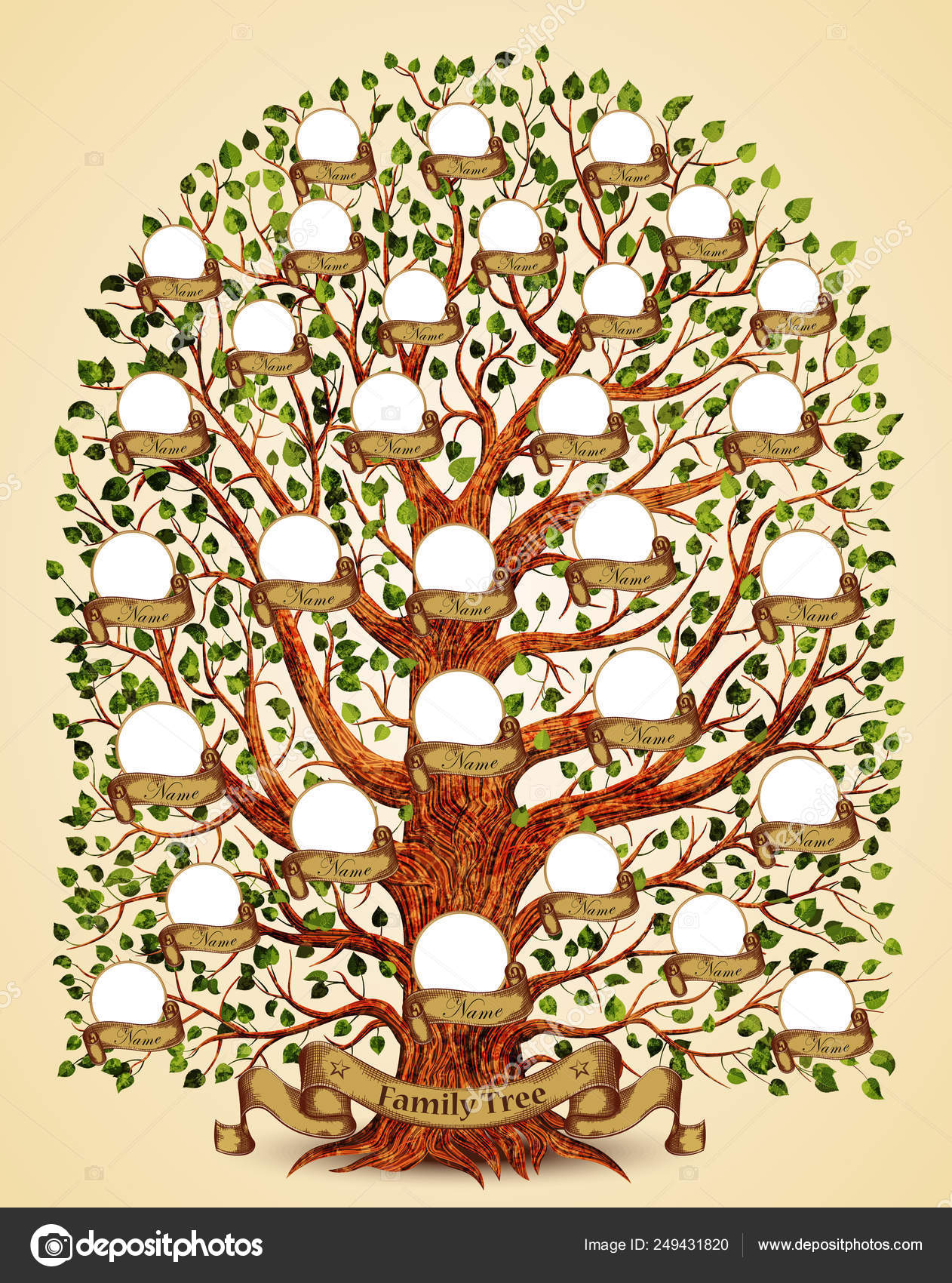Arbol Genealogico Plantilla Vector 542085 Vector En Vecteezy Images