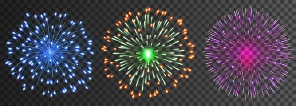 Izolált Tűzijáték Készlet — Stock Vector