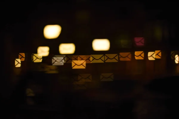 Konsep Email Mengaburkan Latar Belakang Cahaya Abstrak — Stok Foto