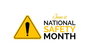 Ulusal Güvenlik Ayı temasına ilişkin vektör illüstrasyon her yıl Haziran ayında gözlemlenir.