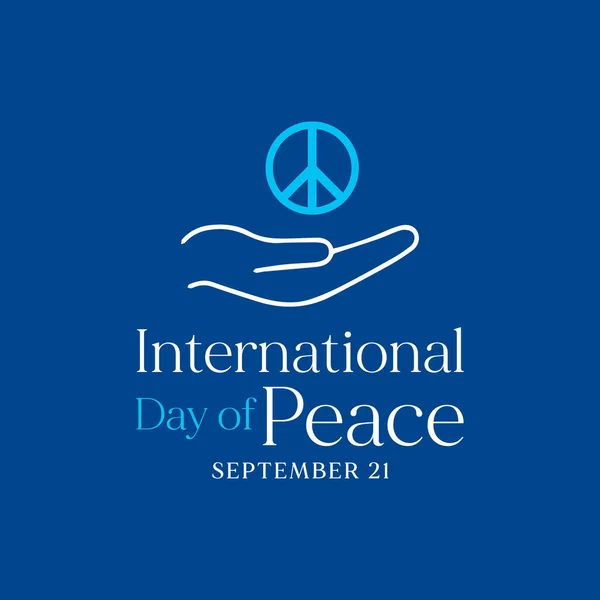 Векторна Ілюстрація Тему Міжнародного Дня Миру Який Відзначається Щороку Вересня — стоковий вектор