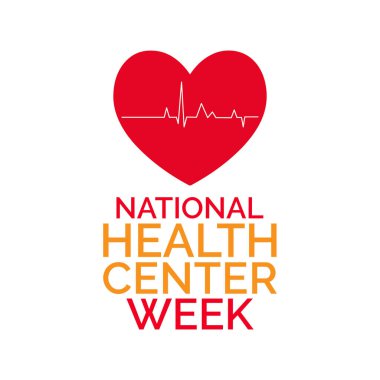 Ulusal Sağlık Merkezi Haftası temasına ilişkin vektör illüstrasyonları her yıl Ağustos ayında gözlemlenir.