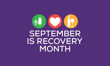 Vector illustration on the theme of National Recovery month observed each year during September. clipart