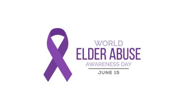 Dünya Yaşlıları İstismar Bilinci Günü konulu vektör illüstrasyon her yıl 15 Haziran 'da tüm dünyada gözlemlenmiştir..