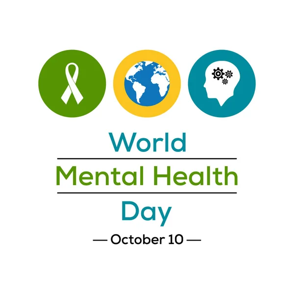 World Mental Health Day is an international day for global mental health education, awareness and advocacy against social stigma. Vector illustration.