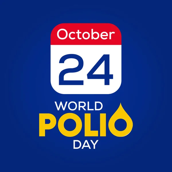 Illustration Vectorielle Sur Thème Journée Mondiale Poliomyélite Célébrée Chaque Année — Image vectorielle