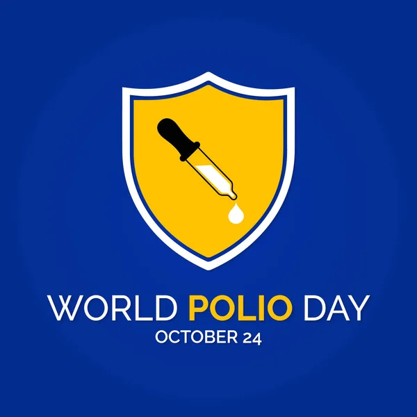 Illustrazione Vettoriale Sul Tema Della Giornata Mondiale Della Poliomielite Osservata — Vettoriale Stock