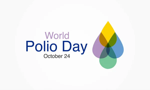 Illustration Vectorielle Sur Thème Journée Mondiale Poliomyélite Célébrée Chaque Année — Image vectorielle