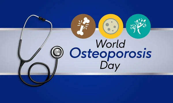 Всемирный День Остеопороза Отмечается Ежегодно Октября Запускает Годовую Кампанию Посвященную — стоковый вектор